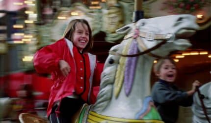 State Fair of Texas 2024 girl on a merry-go-round